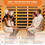 Thumbnail: 4 Person Infrared Sauna – Hemlock Wood with Foot Heater & Chromotherapy Lighting