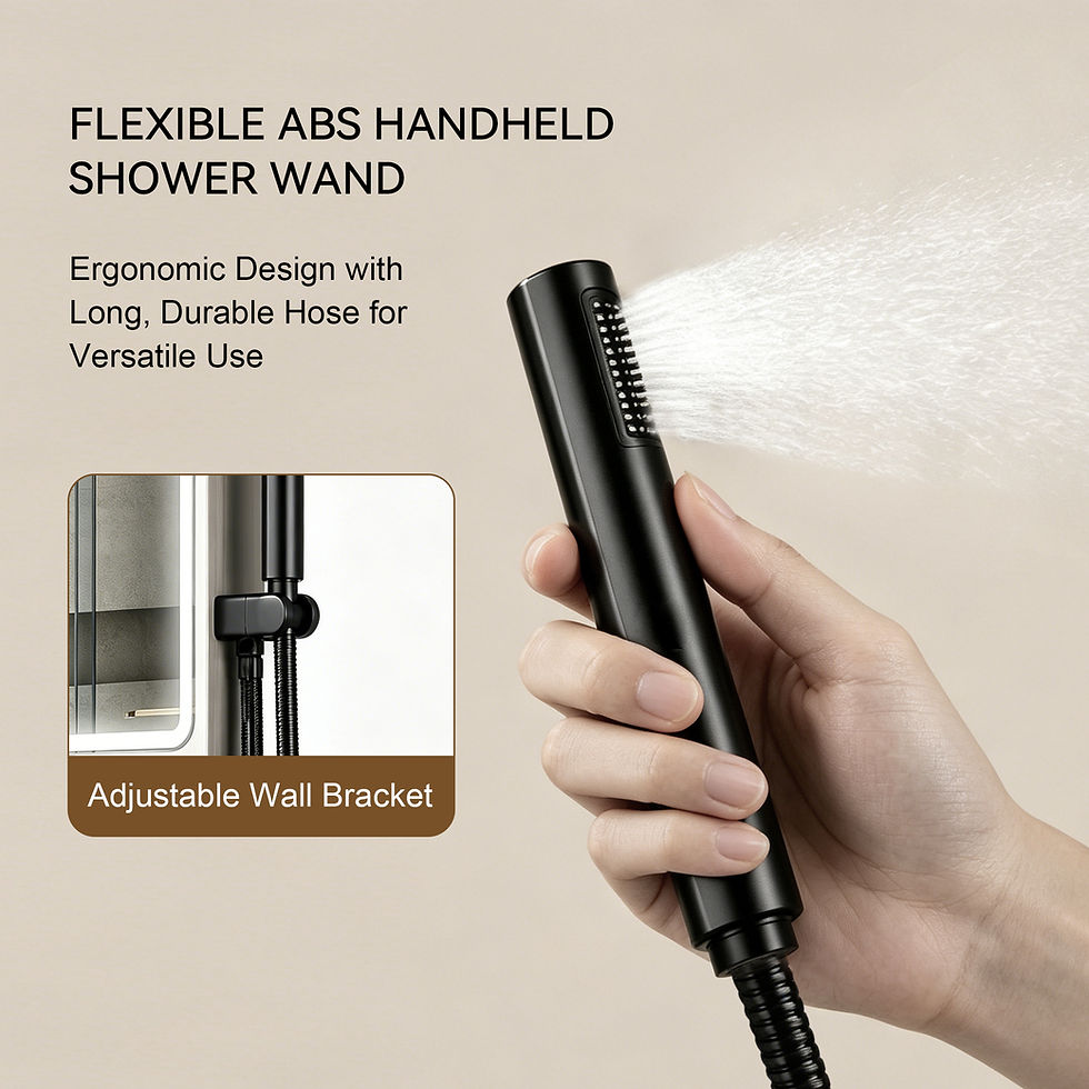 Miniature : Panneau de douche spa Whirlwell en acier inoxydable avec LED auto-éclairée (5959)