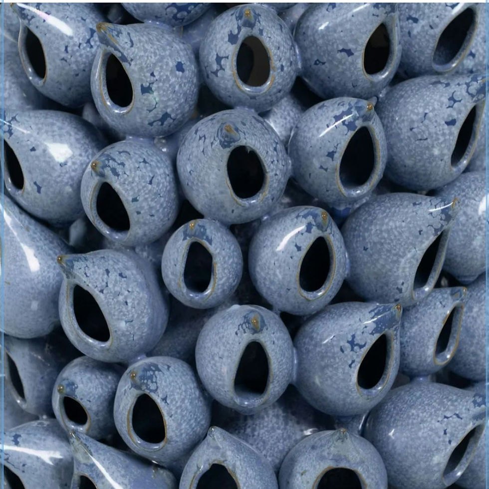Miniatura: JARRÓN AZUL CERÁMICA DECORACIÓN 36,50 X 35,50 X 24 CM


