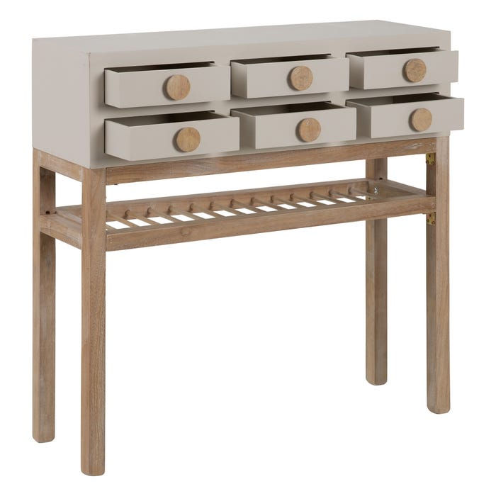 Miniatura: CONSOLA TAUPE MADERA PAULONIA/DM 85 X 26 X 84,50 CM

