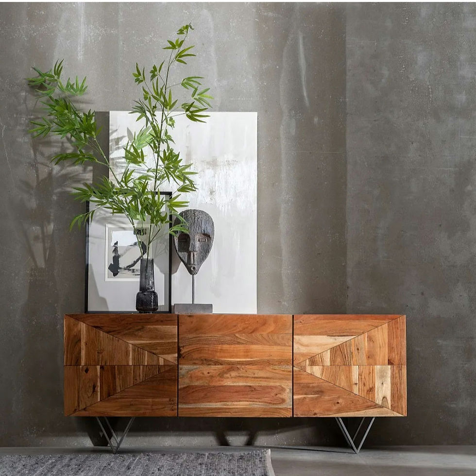 Miniatura: APARADOR NATURAL MADERA-HIERRO SALÓN 175 X 45 X 74 CM