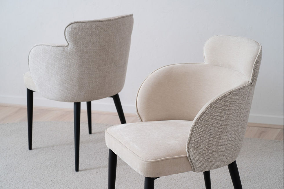 Miniatura: SET 2 SILLAS COMEDOR OSLO. ARENA BEIGE. VP Interiorismo.