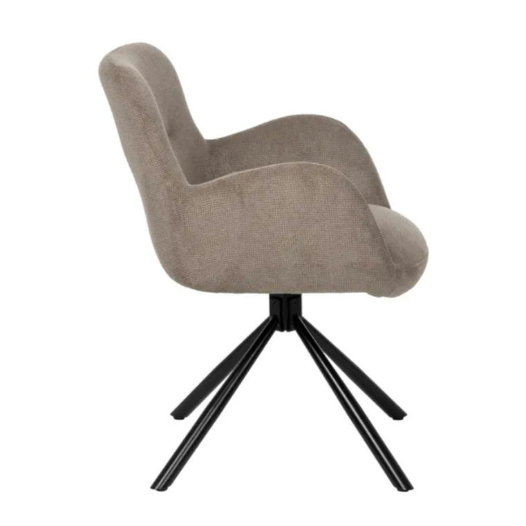 Miniatura: SILLA TAUPE GIRATORIO TEJIDO-METAL 62 X 65 X 82 CM