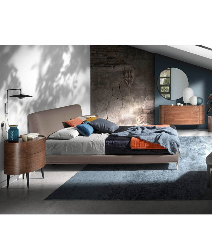 Miniatura: CÓMODA OVALADA NOGAL ELIPSE. ANGEL CERDÁ