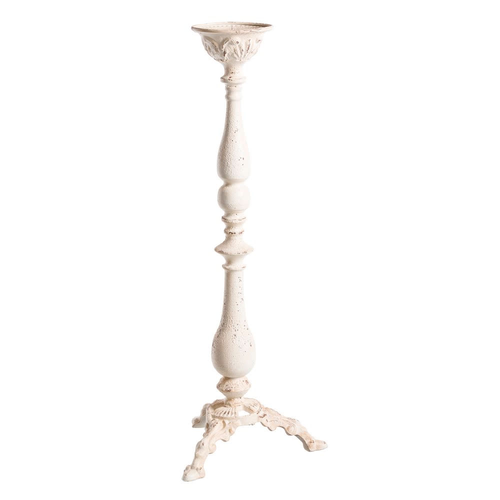 CANDELABRO BLANCO ROZADO METAL VINTAGE 31 X 28 X 83,50 CM
