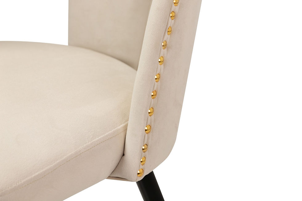 Miniatura: SILLA VELVET BLANCO NEGRO STOWE 49X54X78 CM

