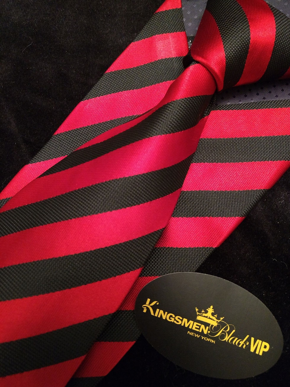 KINGSMEN CROWN COLLECTION NECK TIE 11-RED-ST-10102