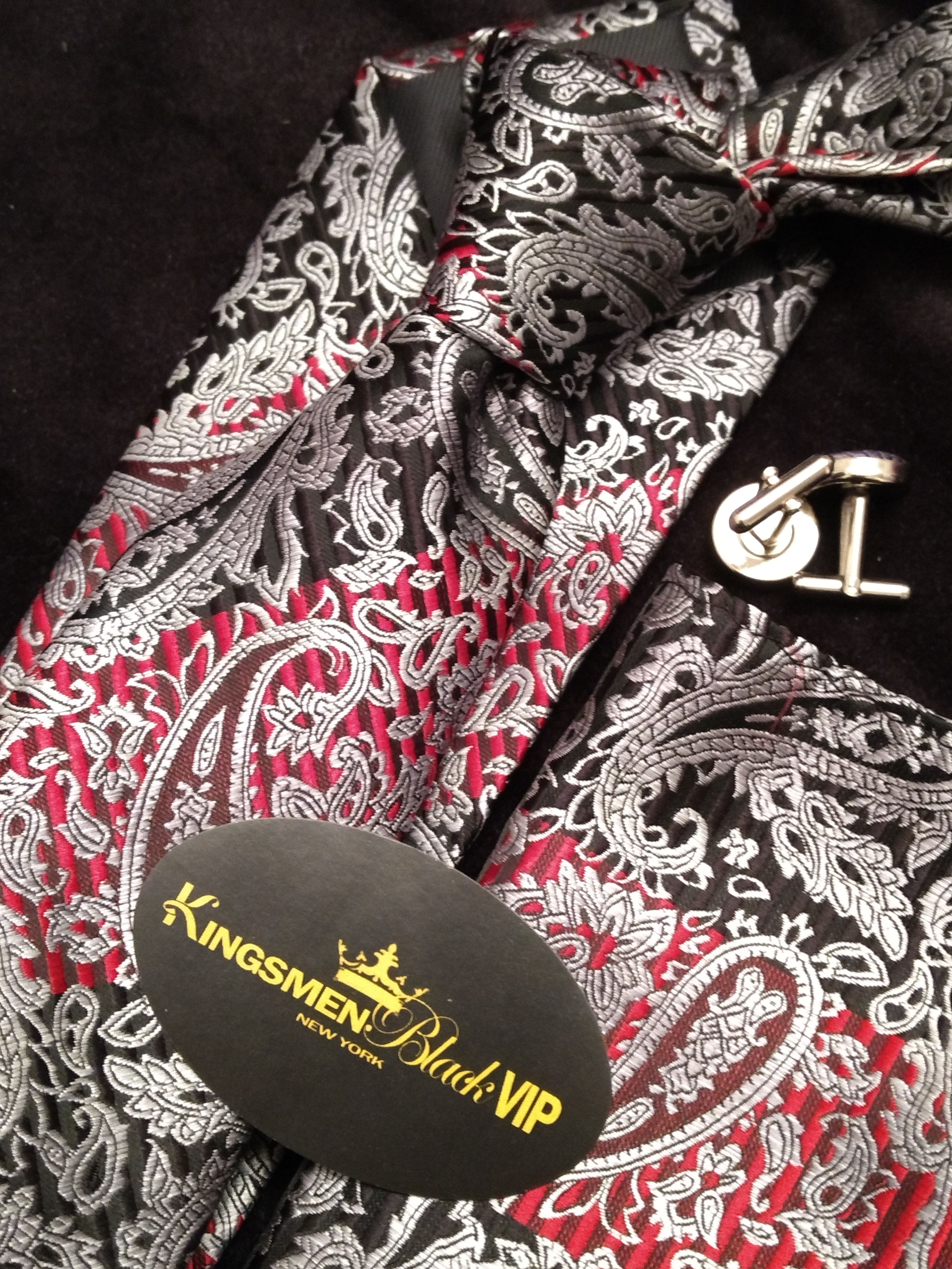 KINGSMEN PLATINUM COLLECTION NECK TIE SET 18-GRY-PS-10148HC