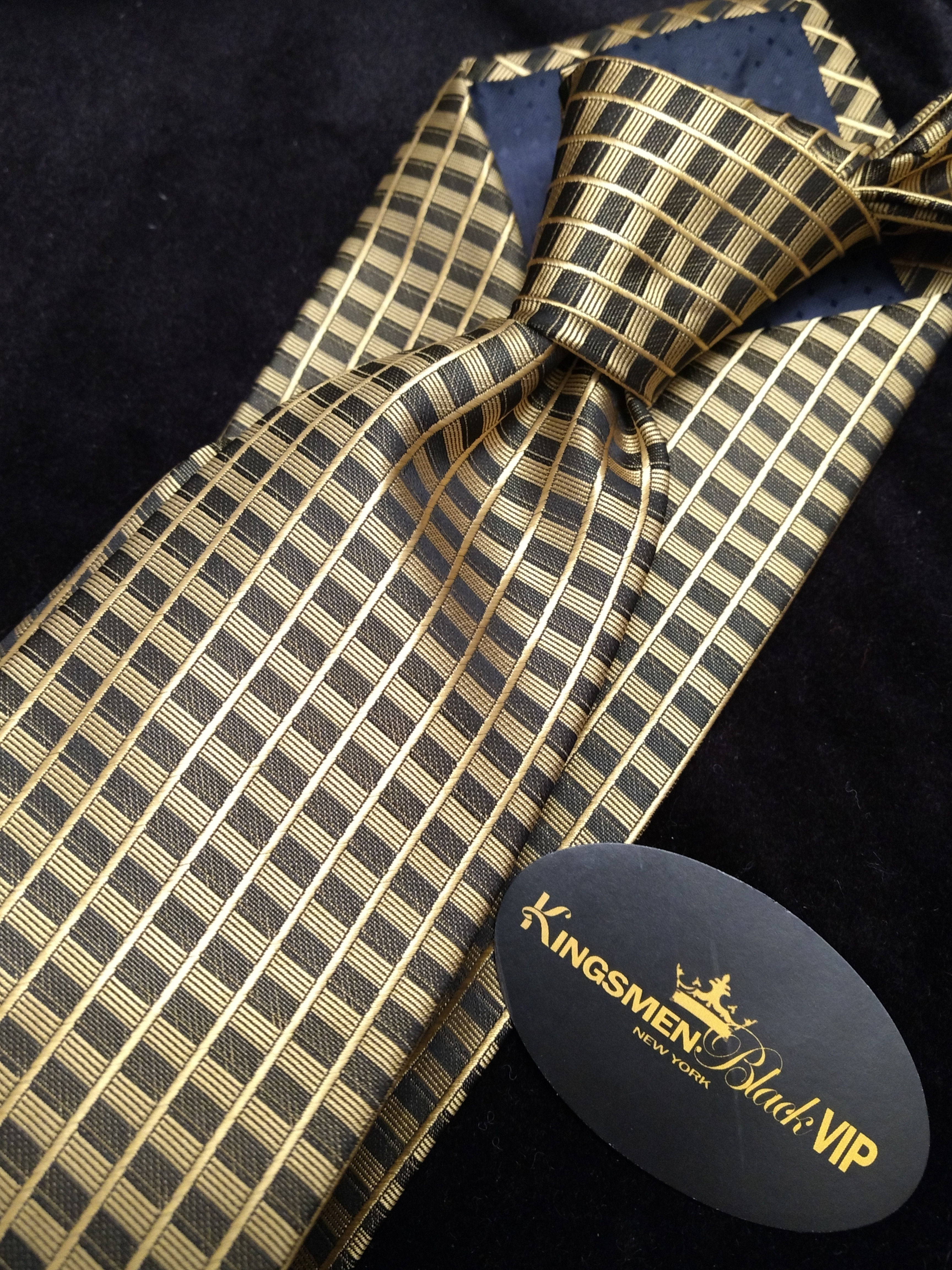 KINGSMEN MAXIIM GOLD COLLECTION NECK TIE 10-YLW-ST-10156