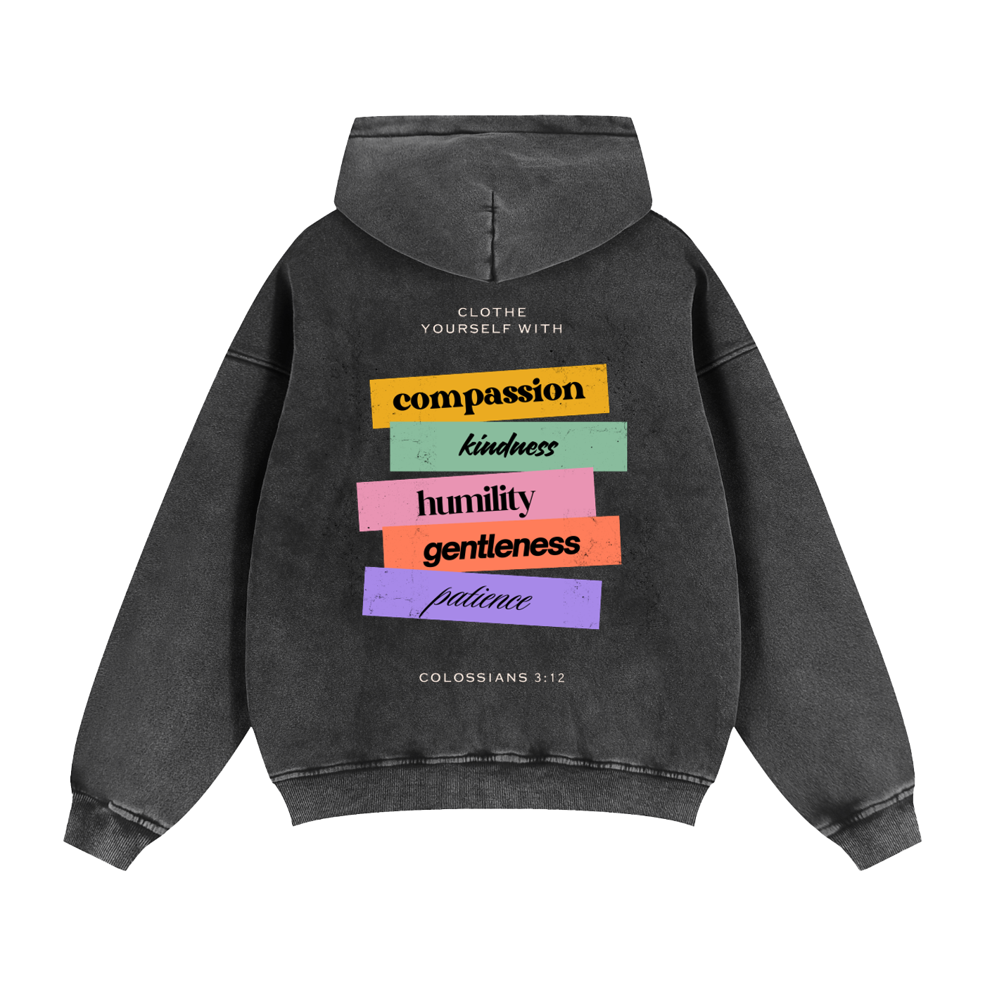 “CLOTHE YOURSELF..”Zip-Through Boxy Hoodie