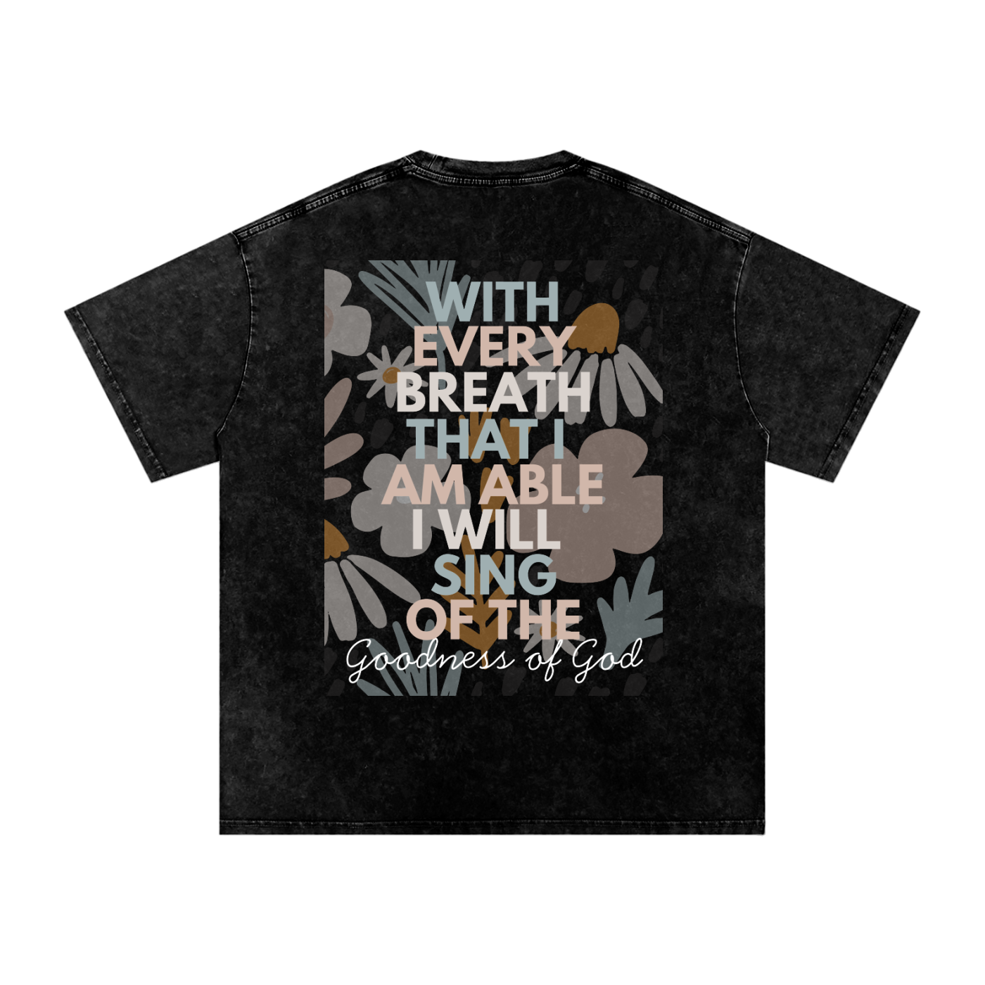 “GOODNESS OF GOD” Acid Wash Oversize T-Shirt