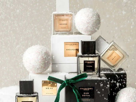 Atelier Rebul products in a wintery setting