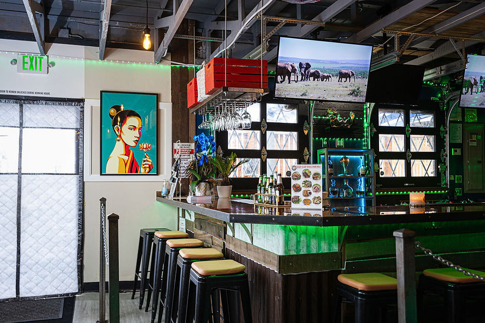 cafe interior and bar