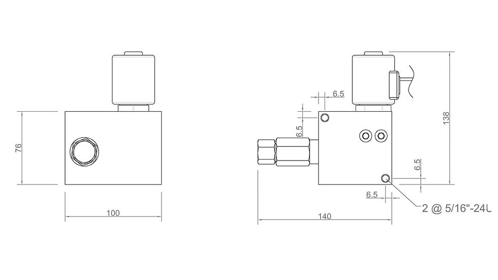 Thumbnail: ELECTRICAL HYDRAULIC PROPORTIONAL VALVE (12VDC) WITH SYSTEM RELIEF