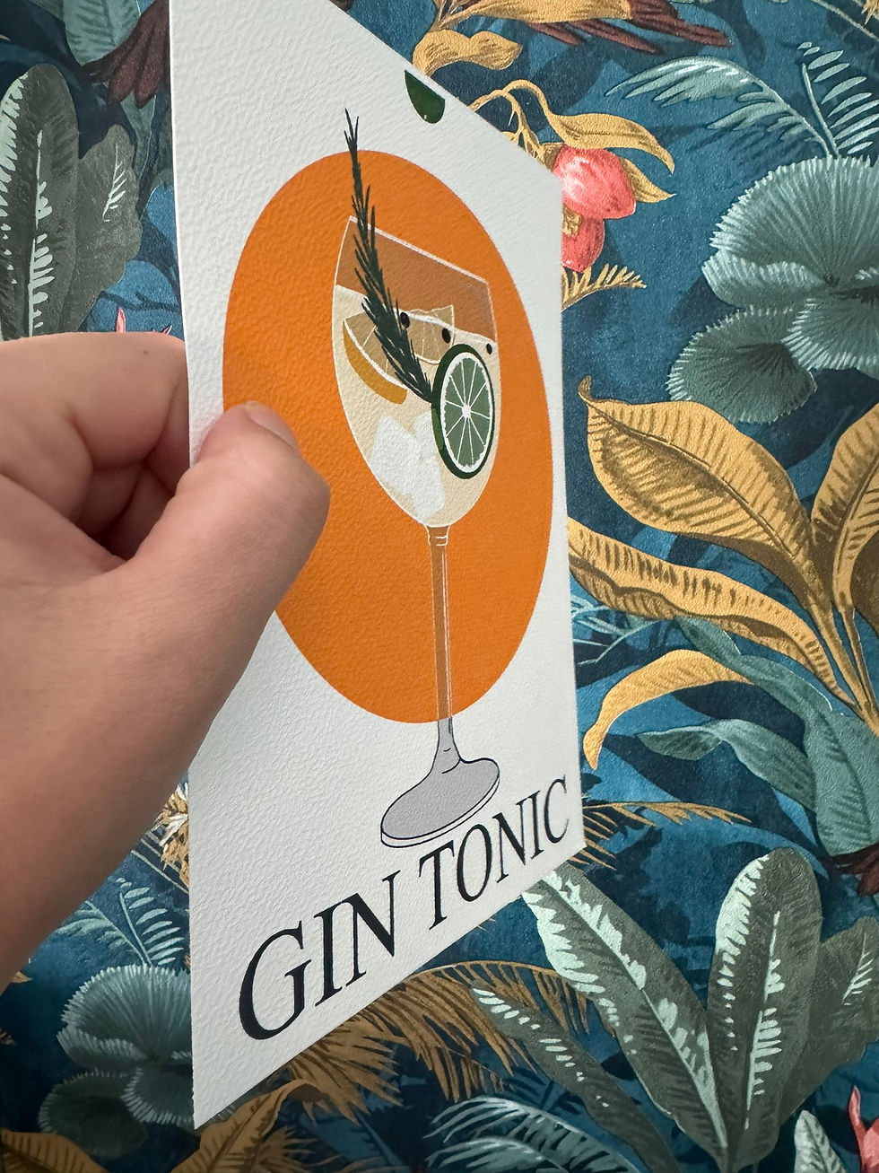 Miniature : Affiche Cocktail Gin Tonic - Vintage - rétro