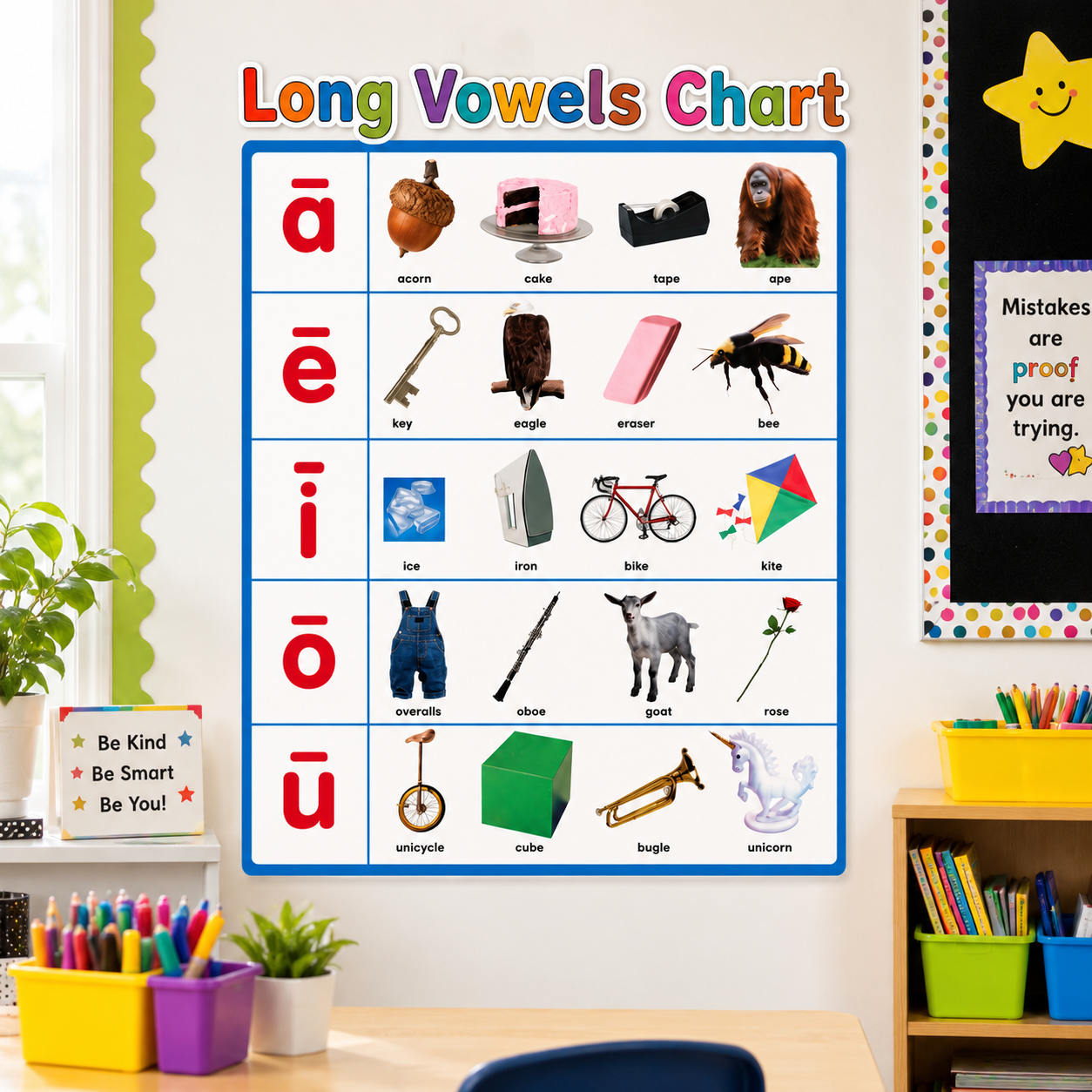 Long Vowels Chart