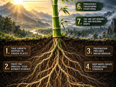 The Bamboo Story
The Lesson of Slow Hidden Growth and Unbreakable Strength
The roots come first
The rise comes later
