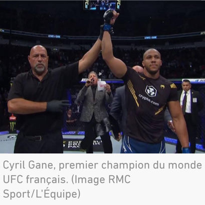Bravo Ciryl GANE champion du monde.
