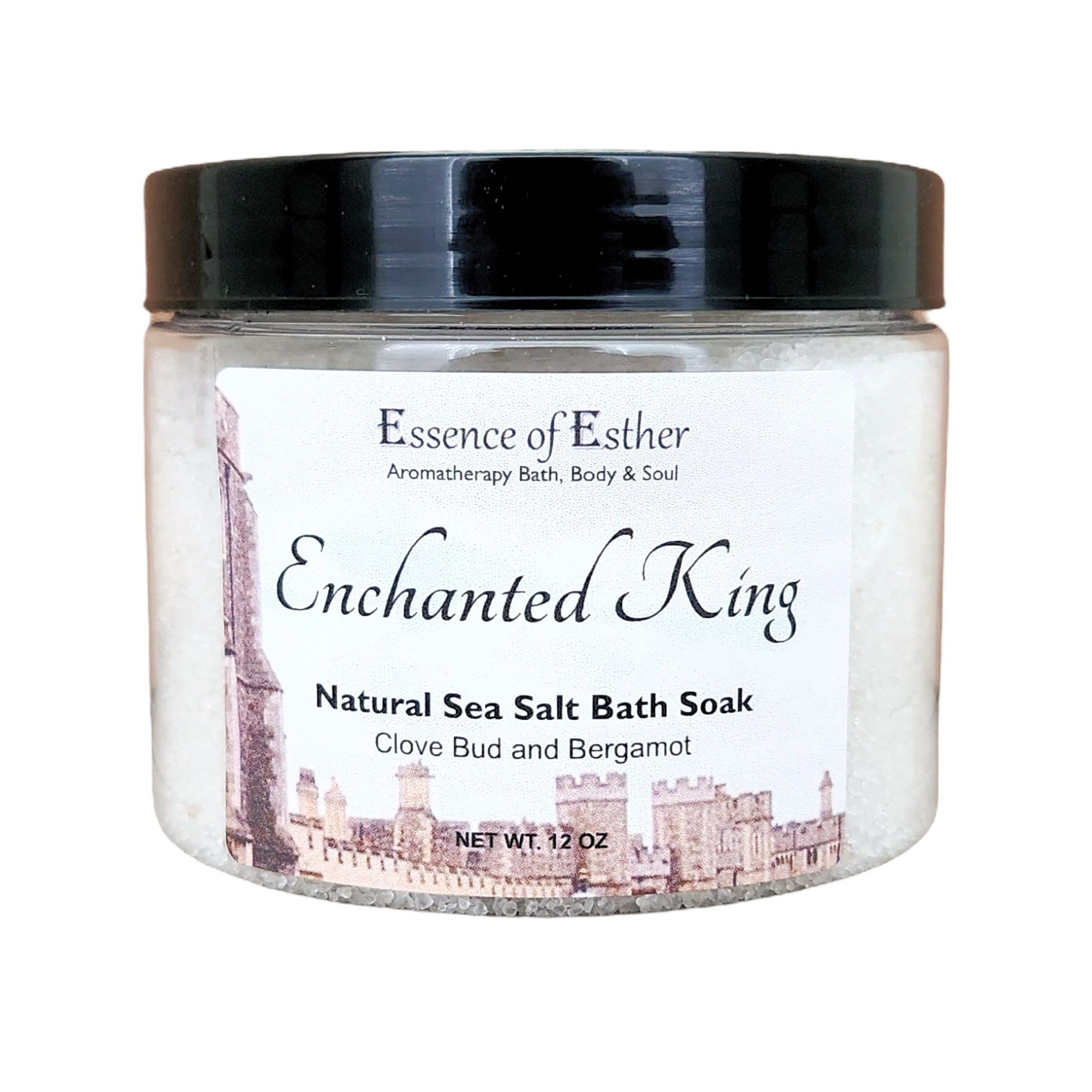 "Enchanted King" Natural Sea Salt Bath Soak - Clove Bud and Bergamot