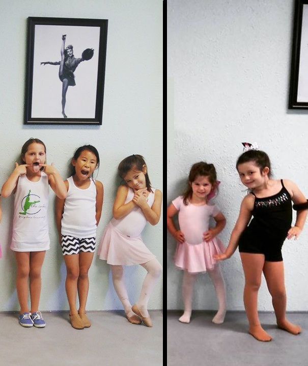 Some of our first RAVE dancers at camp in 2015 - RAVE graduates Taylor Easley and Lily May, along with Clara Campbell, Sara McLin, and Addie McLin, who are now in the senior class at RAVE