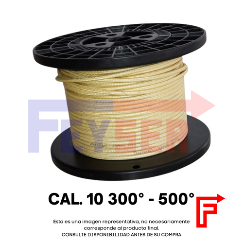 CABLE ALTA TEMPERATURA CAL 10 Feyser Ferretería