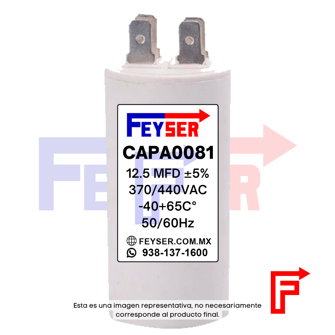 CAPACITOR DE MARCHA 12.5MF