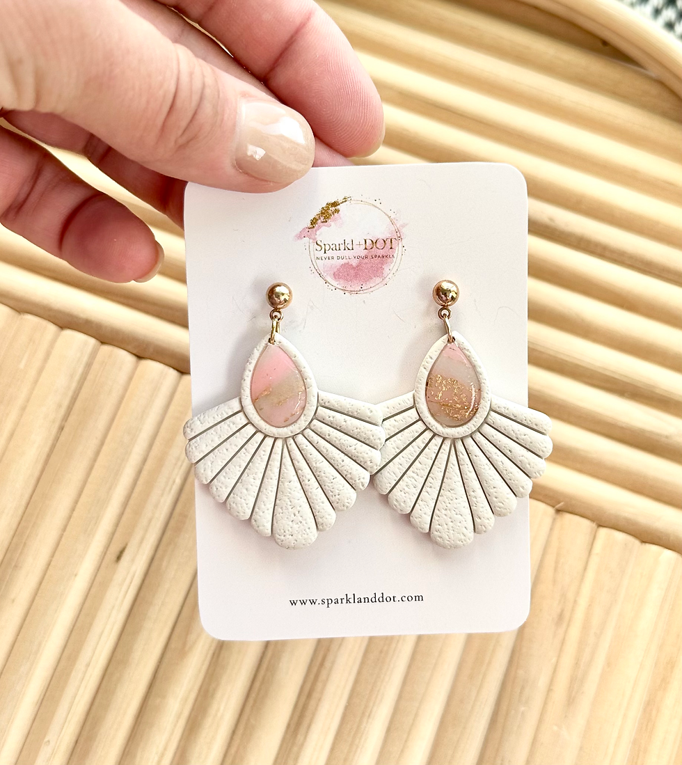 Fanned Faux Gemstone