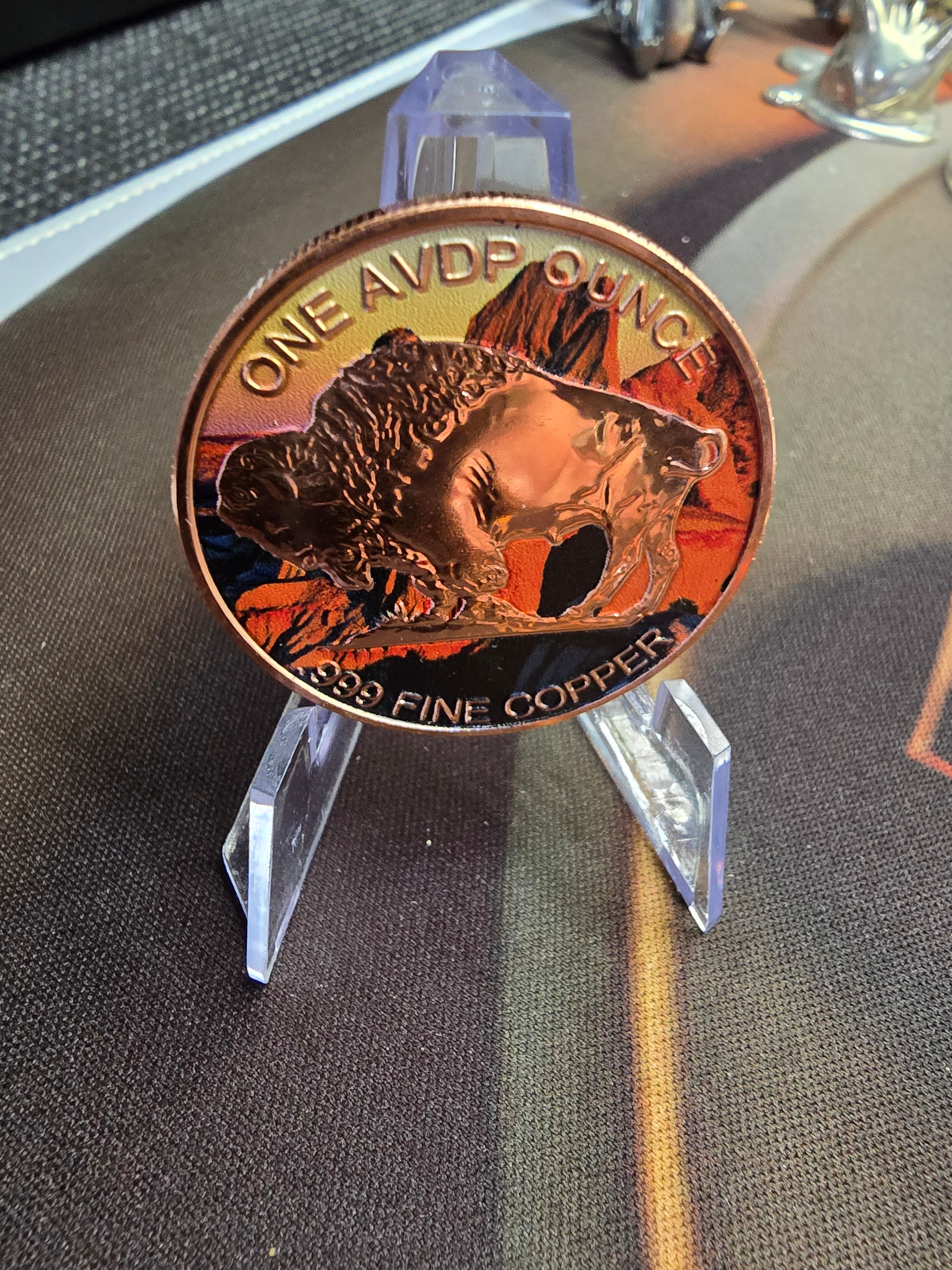 Colorized Buffalo Coin