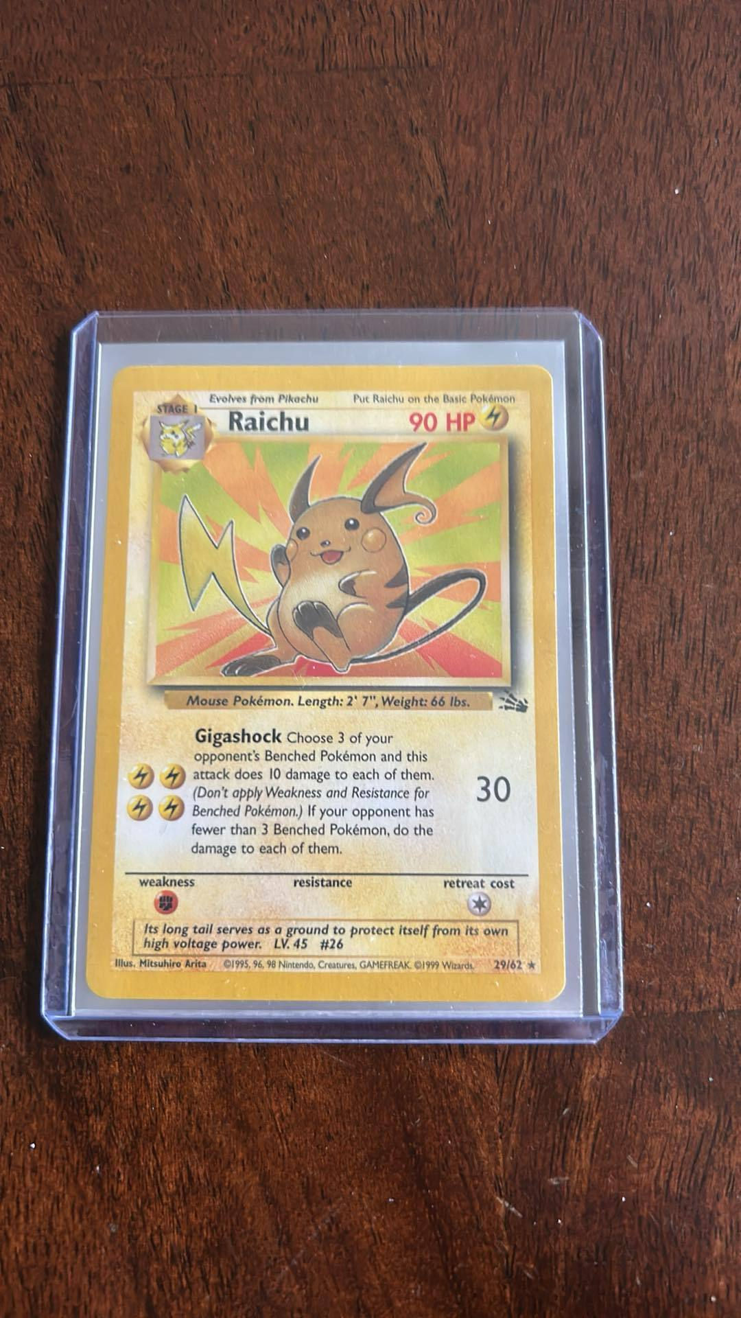 Pokemon  1999 Fossil Raichu