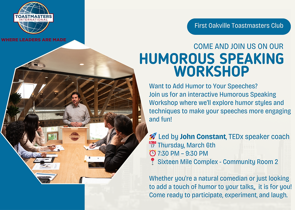Humorous Speech Workshop