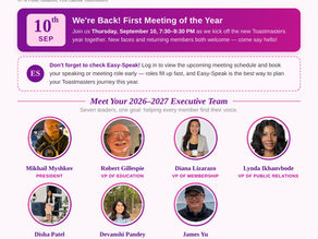 September 2026 Newsletter | FOTM Toastmasters