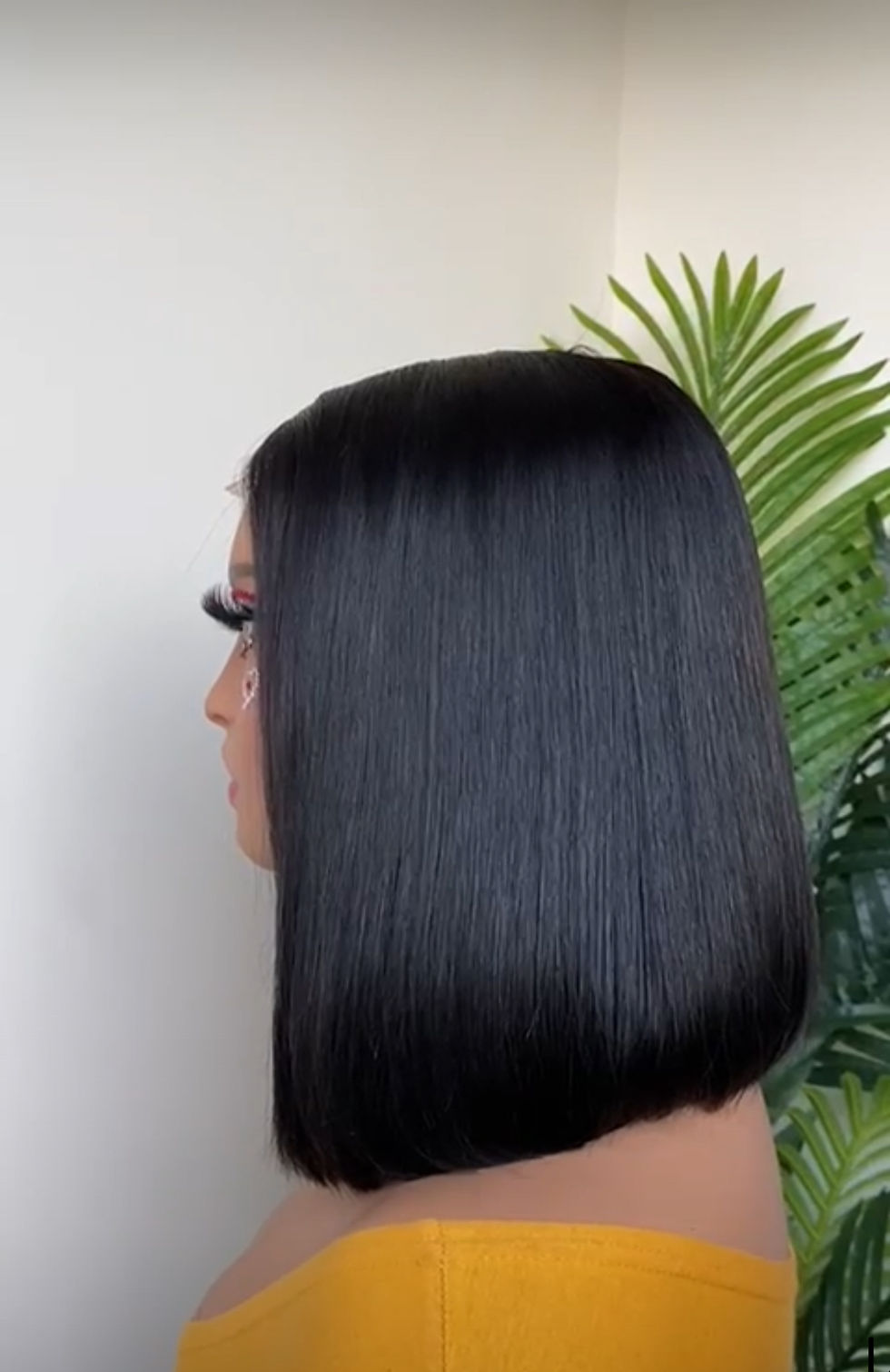 Thumbnail: 12 inch Luxury 100% Straight Natural Hair Lace Front Wig