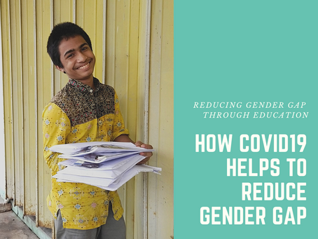 How does COVID19 reduce the gap of gender inequality in education?