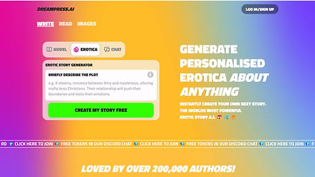 Dreampress.ai Website Homepage