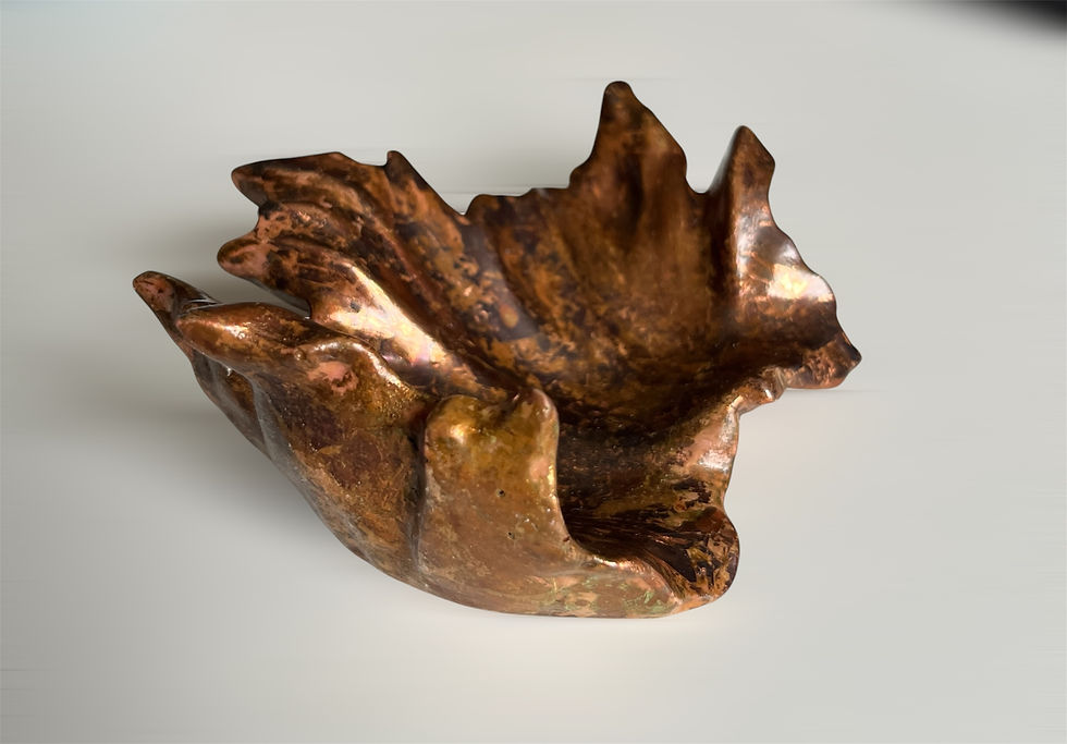 Thumbnail: Copper leaf ornament - distressed