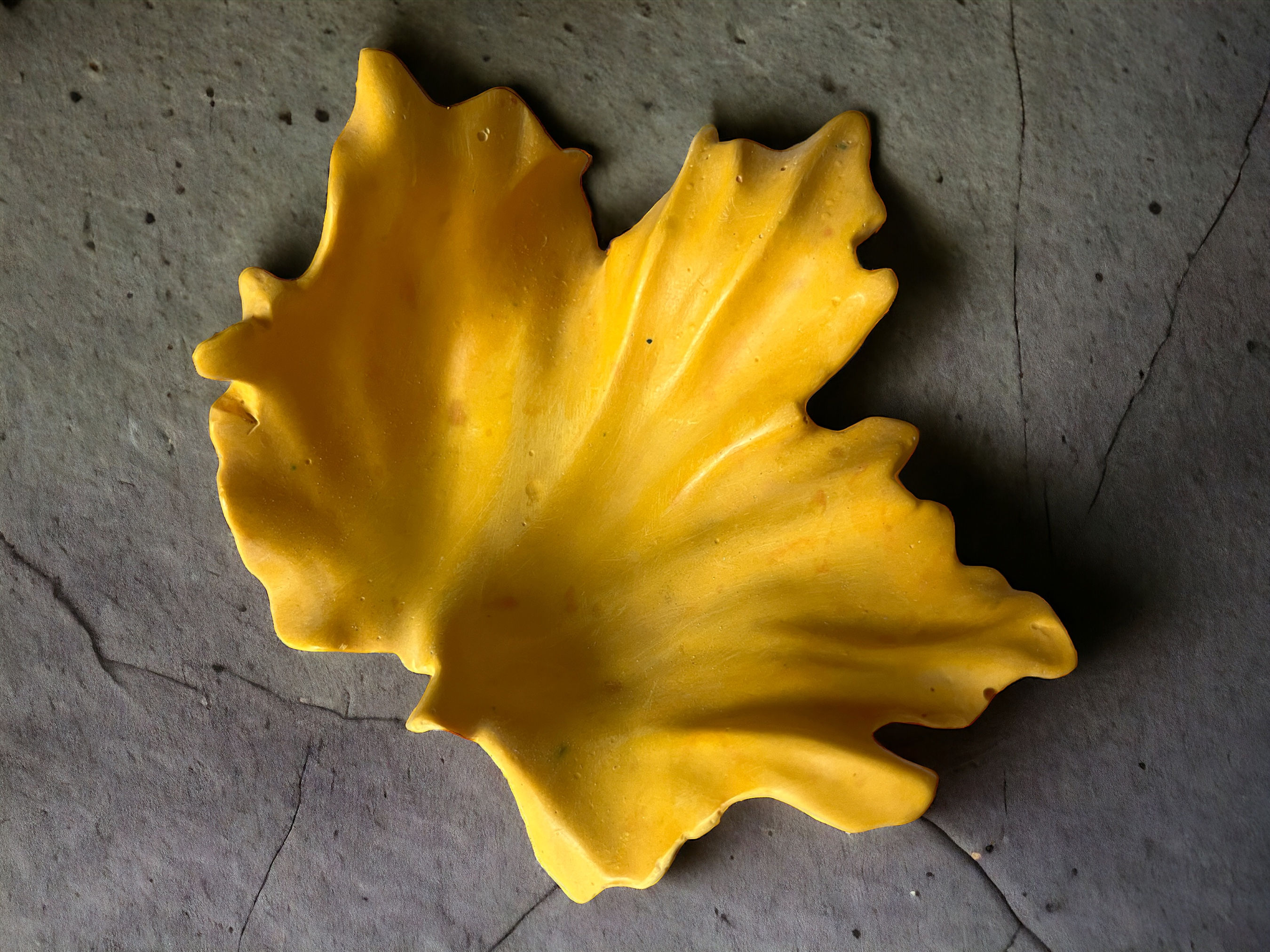 Yellow leaf ornament