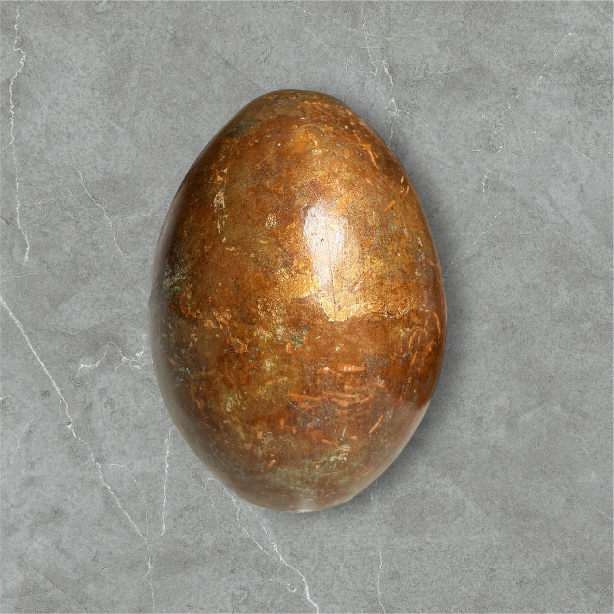 Copper egg - distressed