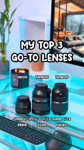 My Top 3 Go-To Lenses As A Photographer