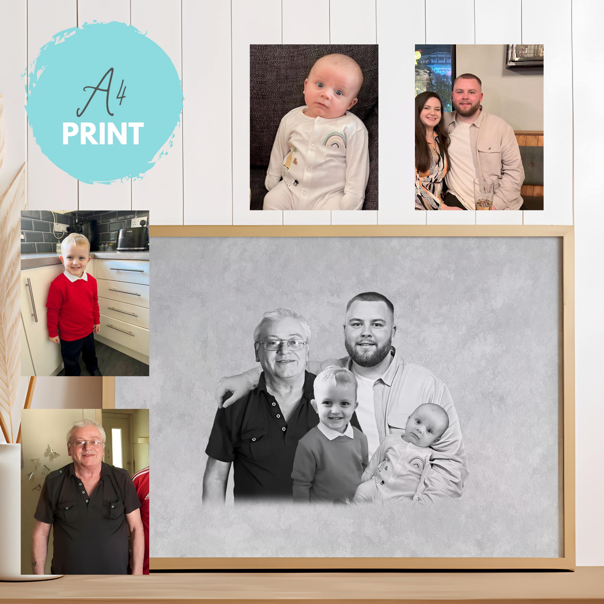 Photo Merge Full Grey Background