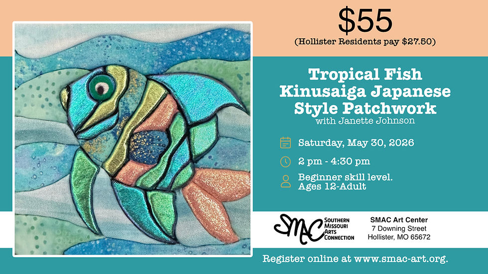 Tropical Fish Kinusaiga Japanese Style Patchwork with Janette Johnson