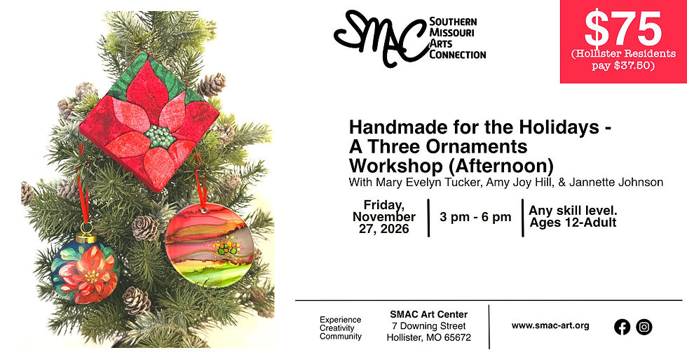 Handmade for the Holidays- A Three Ornaments Workshop (Afternoon)