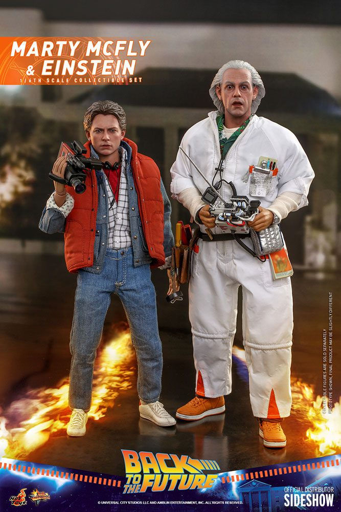Miniature : Retour vers le futur figurines Movie Masterpiece 1/6 Marty McFly & Einstein Excl