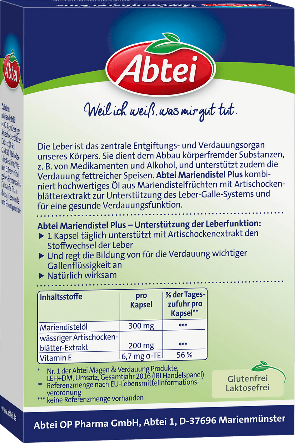 Hình thu nhỏ: Abtei Mary Thistle Plus Capsules 30 St., 22 g