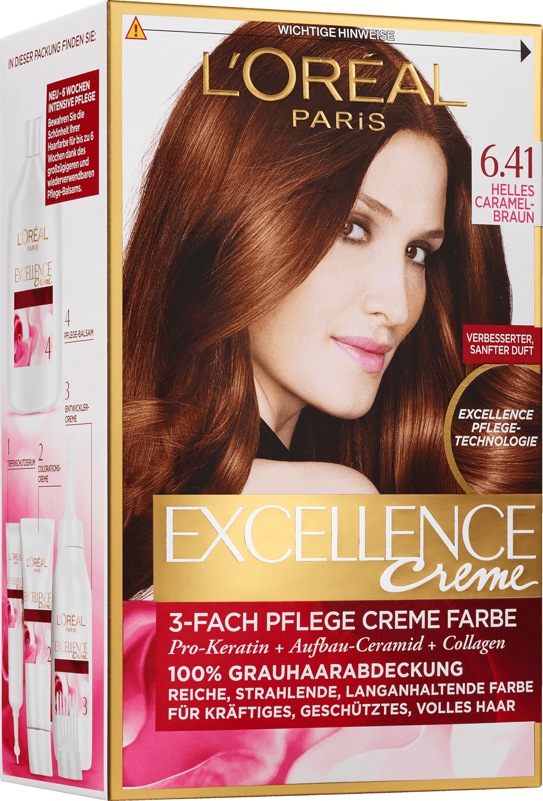 Excellence Coloration Light Caramel Brown 6.41, 1 pc