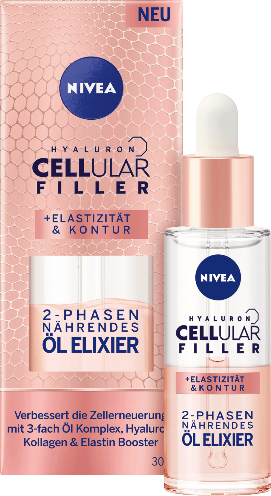Thumbnail: NIVEA Facial Oil Cellular Elasticity Contour 2-Phase Nourishing Oil Elixir 30ml