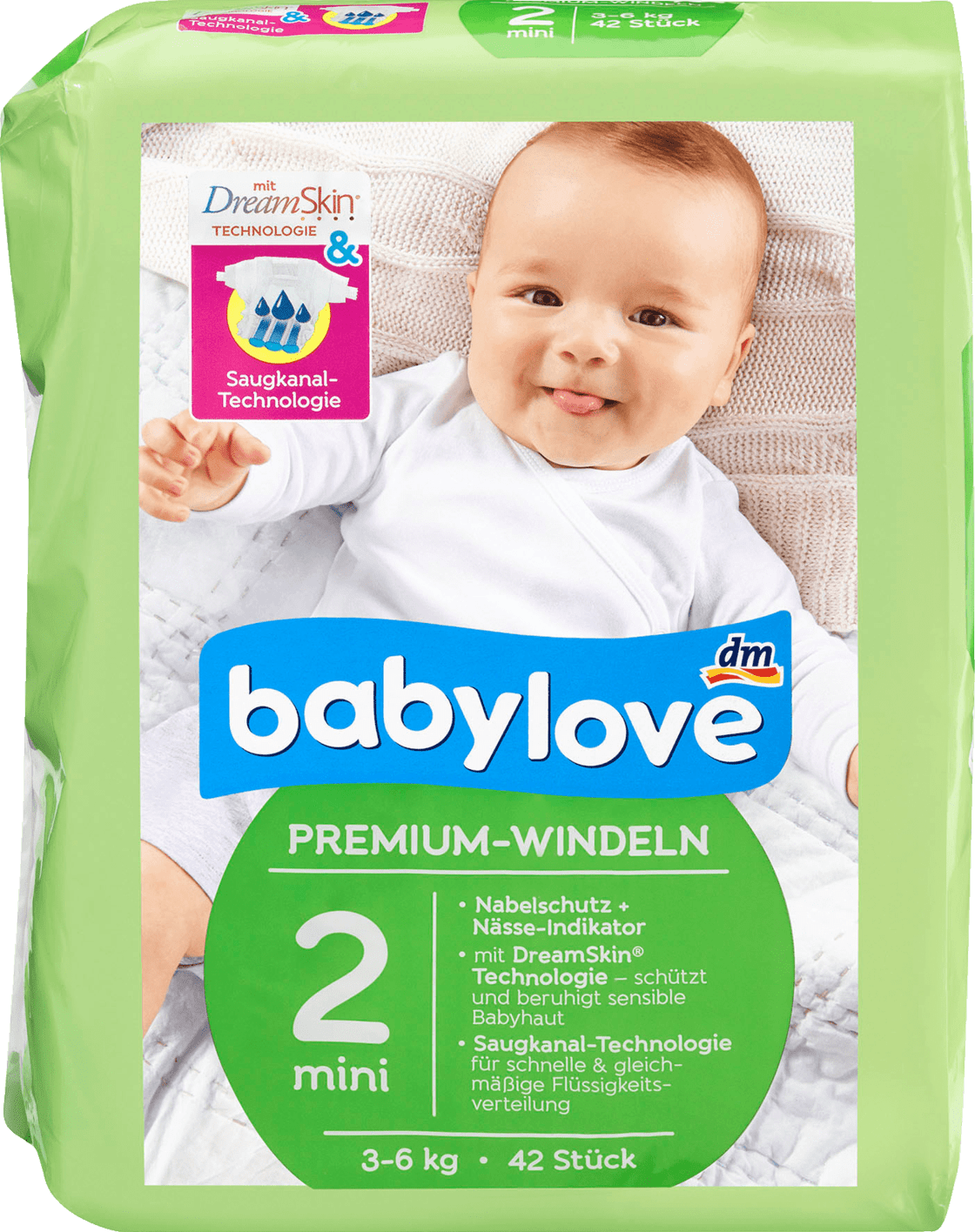 Baby Diapers Premium extra soft diapers size 2, mini 3-6kg, 42 pcs