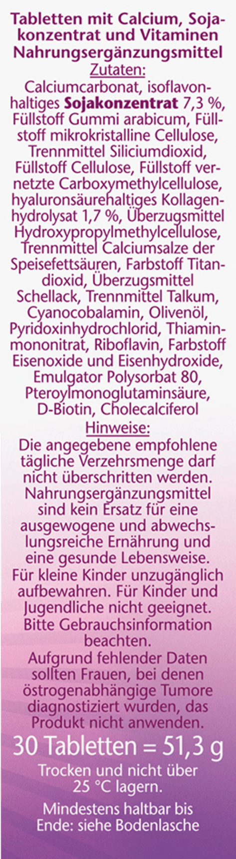 Miniatura: Best Active meno soy isoflavones, calcium, vitamin D3 tablets 30 pieces, 51.3 g