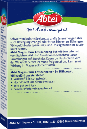 Μικρογραφία: Gastrointestinal relaxation chewable tablets, 20 tablets