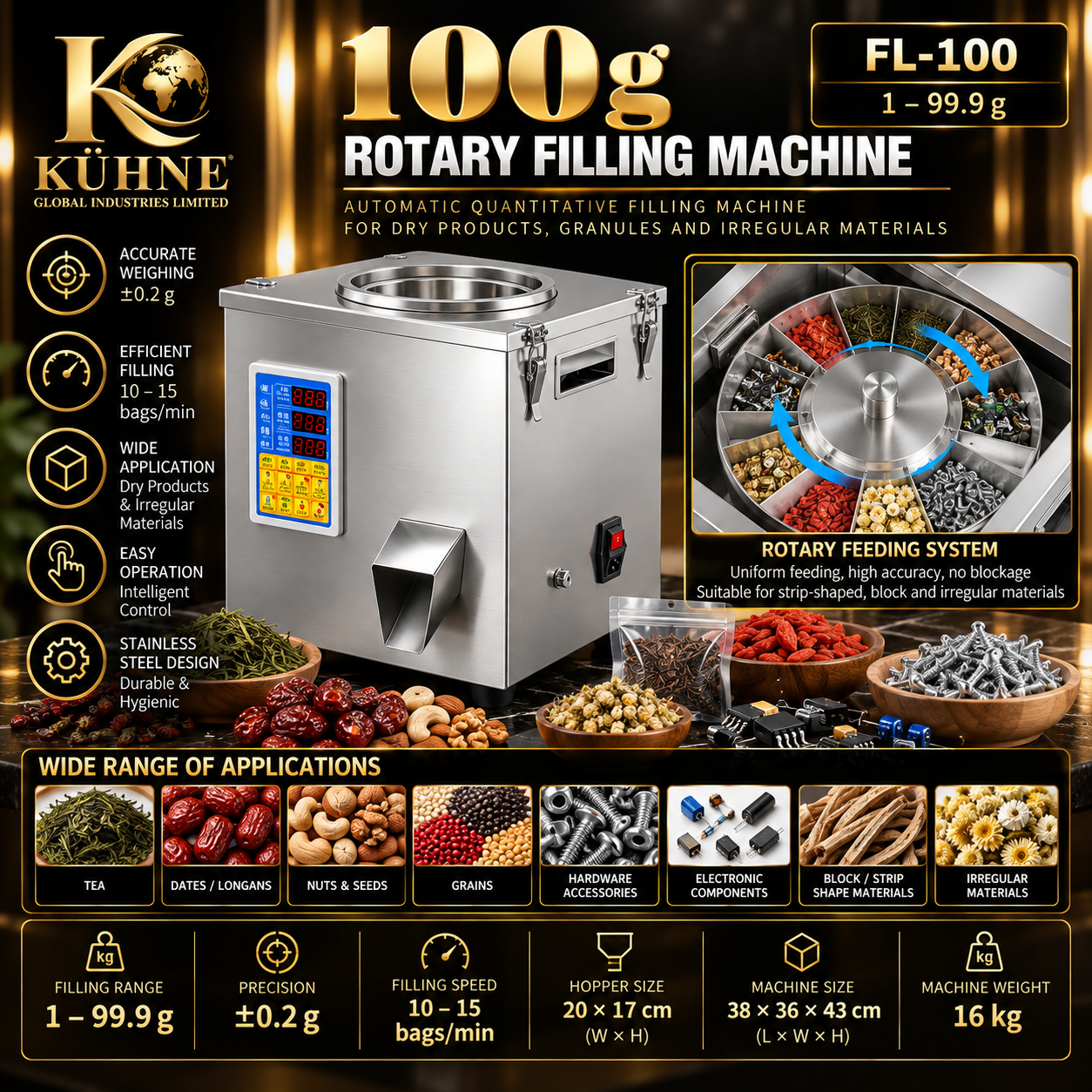 KÜHNE 100g Rotary Filling Machine