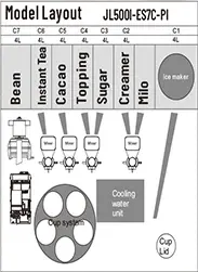Miniaturbild: KL550 Coffee Vending Machine with Integrated Cup Dispenser